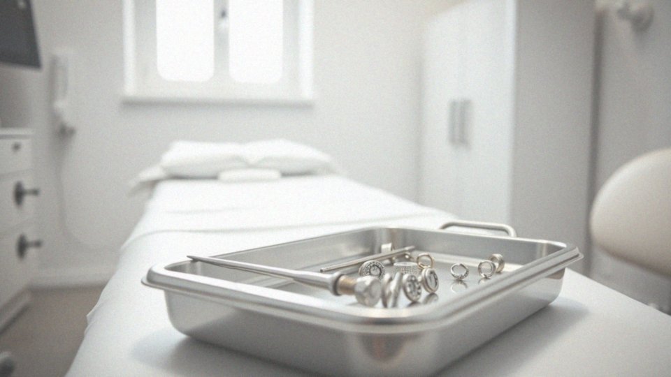 Jaką technikę należy zastosować przy przebijaniu uszu?